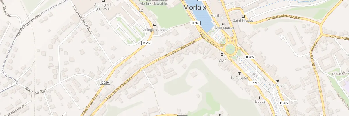 Plan du 22 Rue Villeneuve à Morlaix