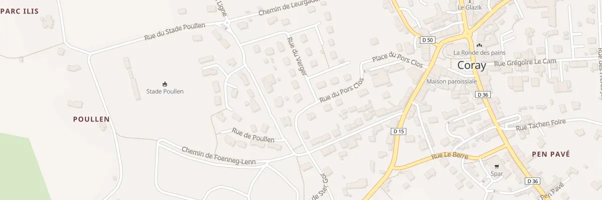 Plan du 10 Rue de Pors Clos à Coray