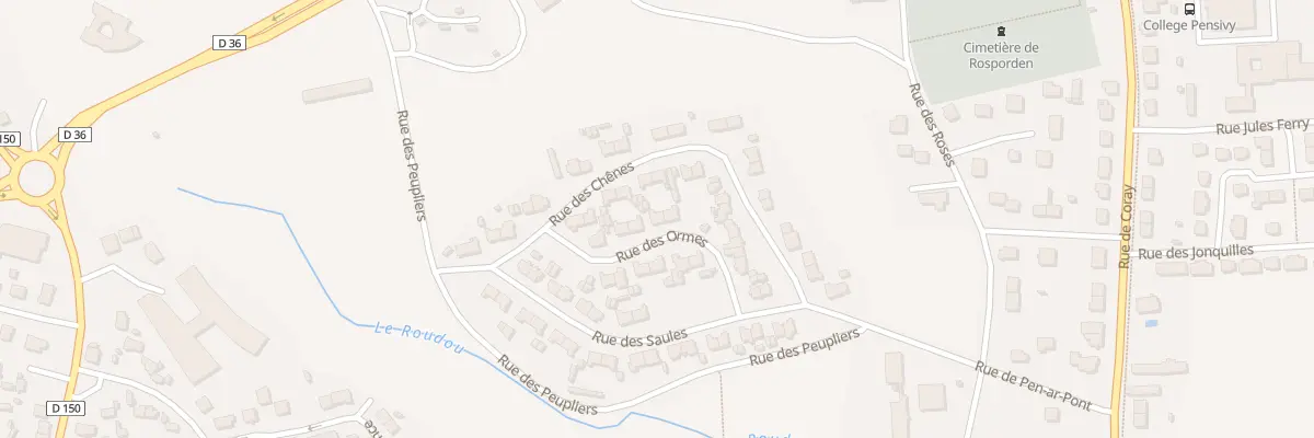 Plan du 12 Rue des Ormes à Rosporden