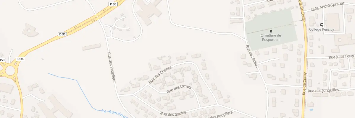 Plan du 24 Rue des Chênes à Rosporden
