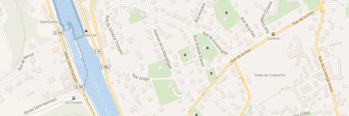 Plan du 43 Av de la République à Morlaix