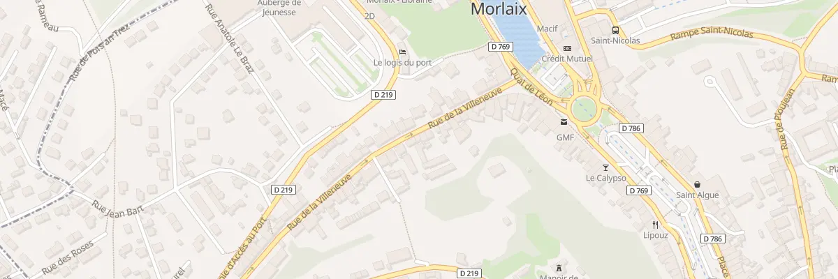 Plan du 30 Rue Villeneuve à Morlaix