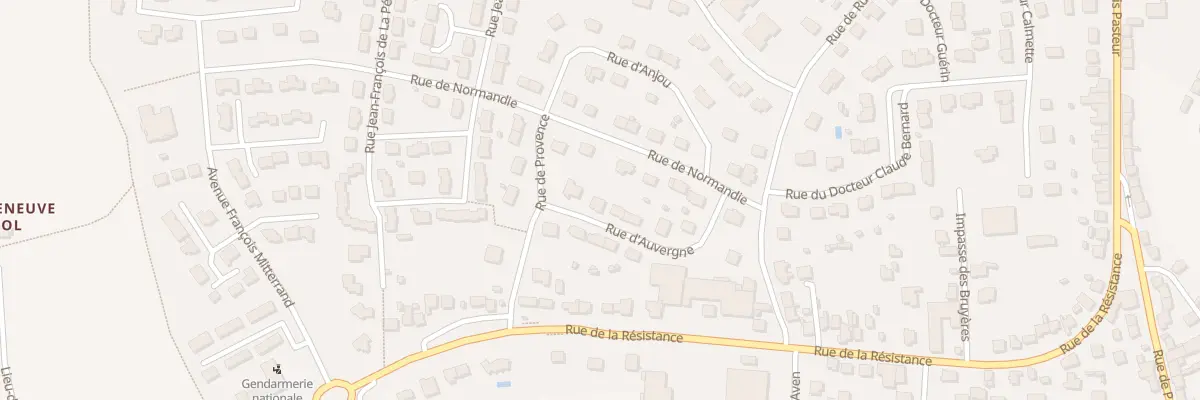 Plan du 3 Rue d’Auvergne à Rosporden