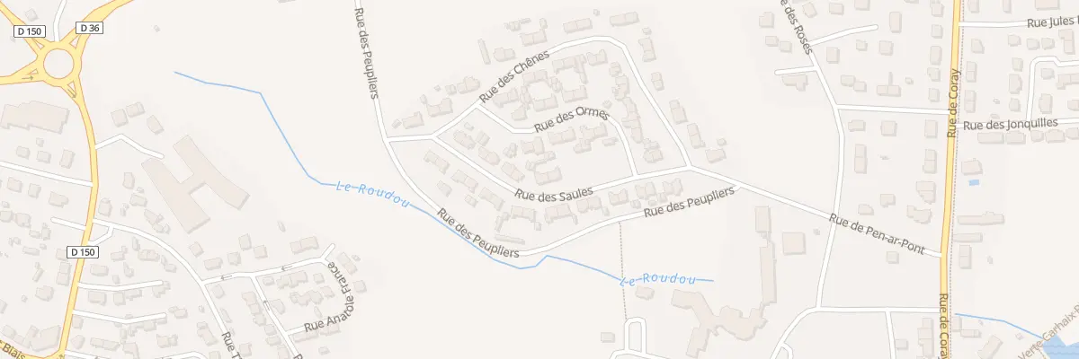 Plan du 8 Rue des Saules à Rosporden