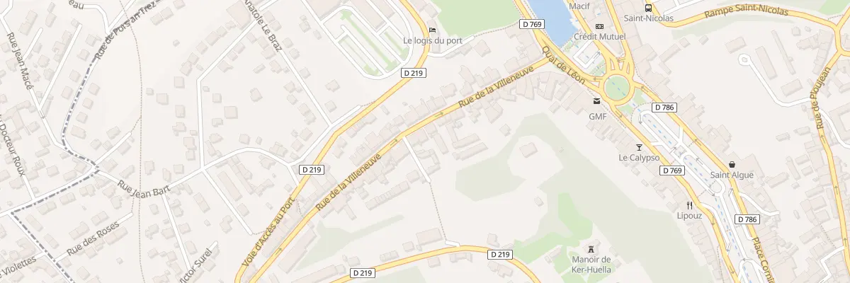 Plan du 38 Rue Villeneuve à Morlaix