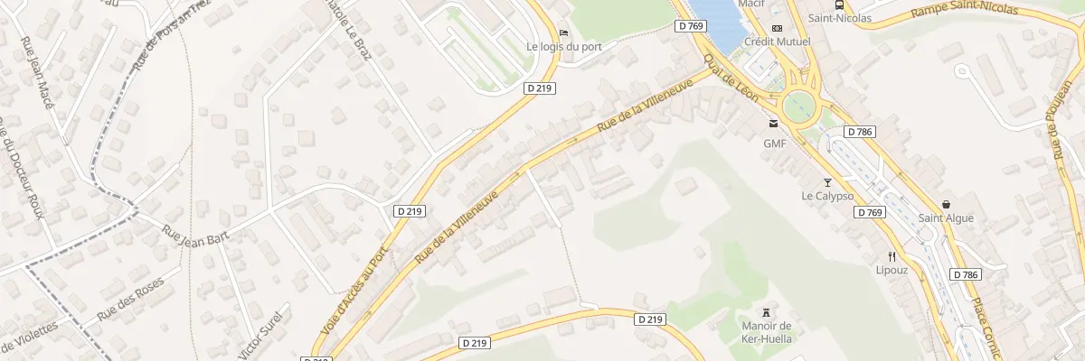 Plan du 40 Rue Villeneuve à Morlaix