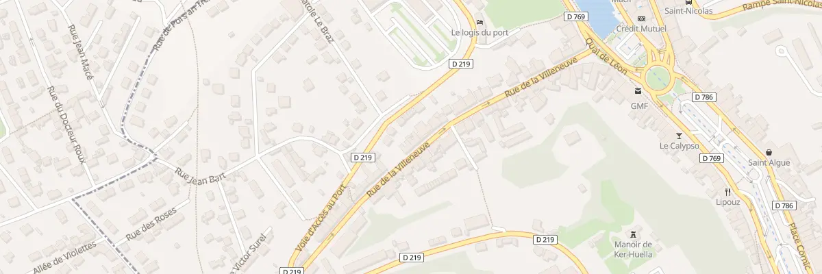 Plan du 39 Rue Villeneuve à Morlaix