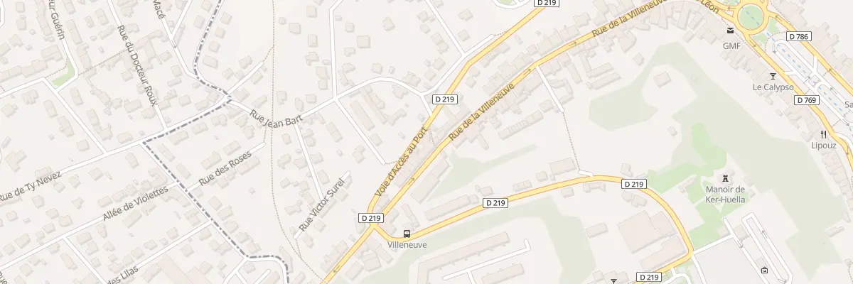 Plan du 55 Rue Villeneuve à Morlaix