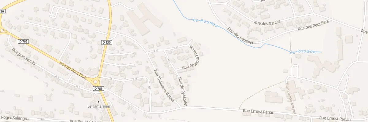 Plan du 2 Rue Anatole France à Rosporden
