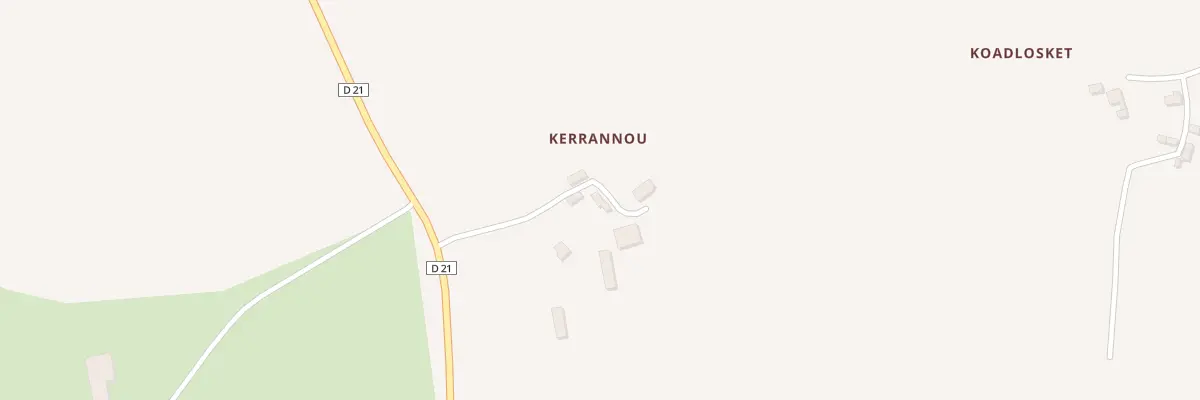 Plan du 2 Kerannou à Châteauneuf-du-Faou