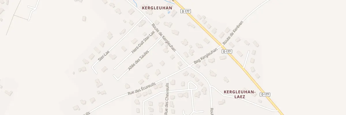 Plan du 21 Rte de Kergleuhan à Trégunc