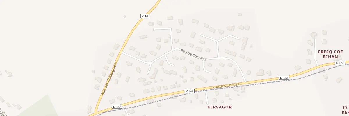 Plan du 24 Rue de Coat Pin à Melgven