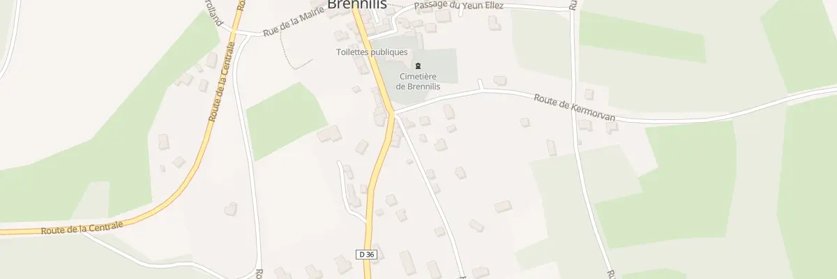 Plan du 225 Le Bourg à Brennilis