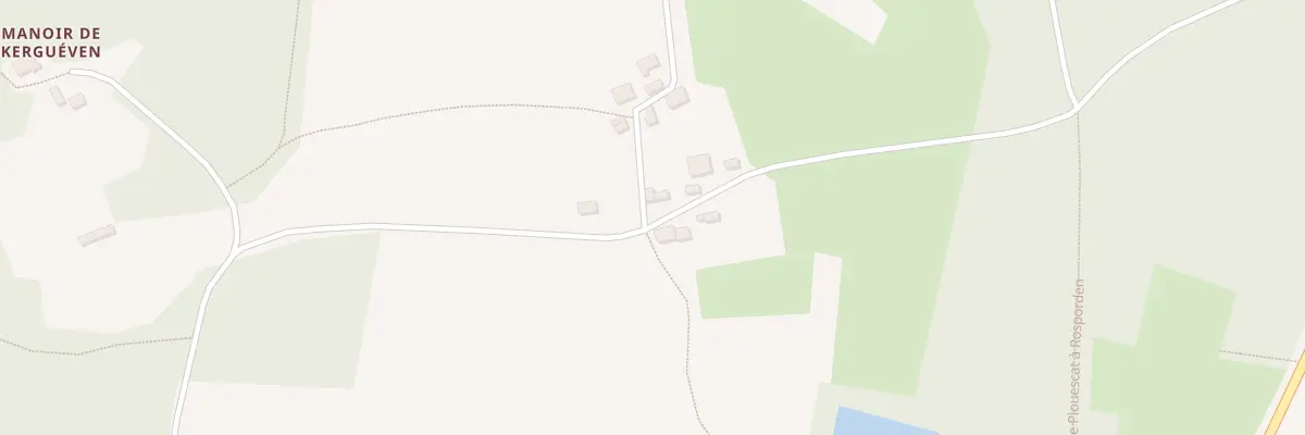 Plan du 105 Kergueven à Loqueffret