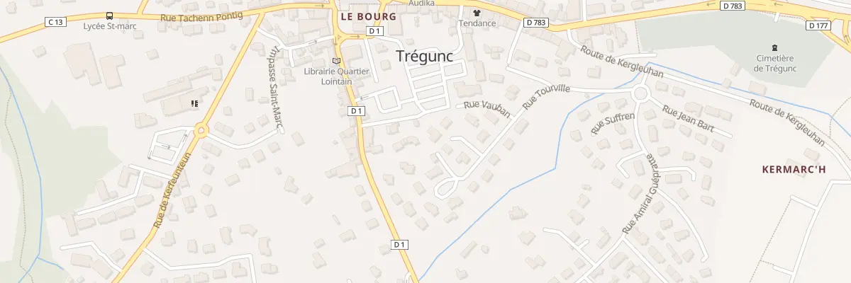 Plan du 10 Rue Tourville à Trégunc