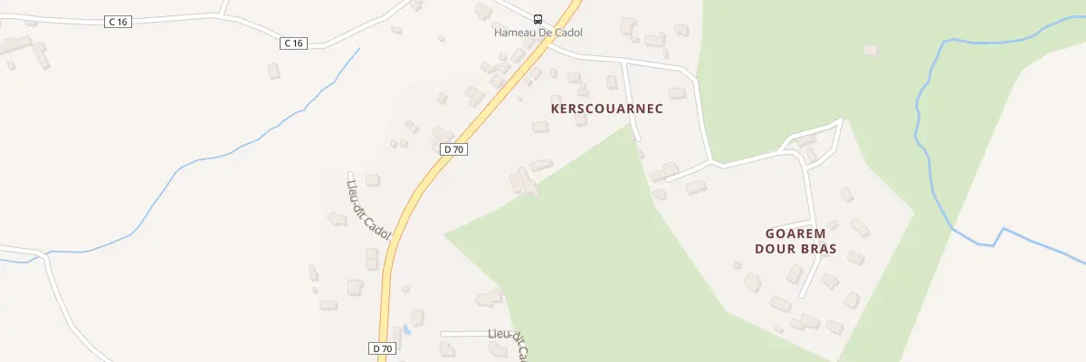 Plan du 624 Kerscouarnec à Melgven