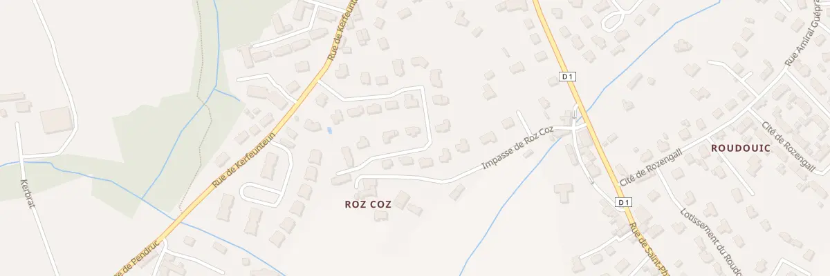 Plan du 6986 Roz Coz à Trégunc