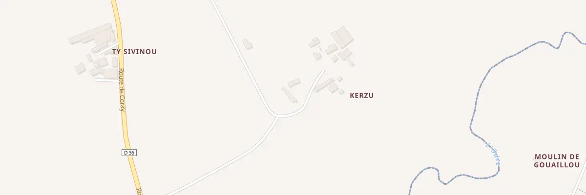 Plan du 394 Kerzu à Trégourez