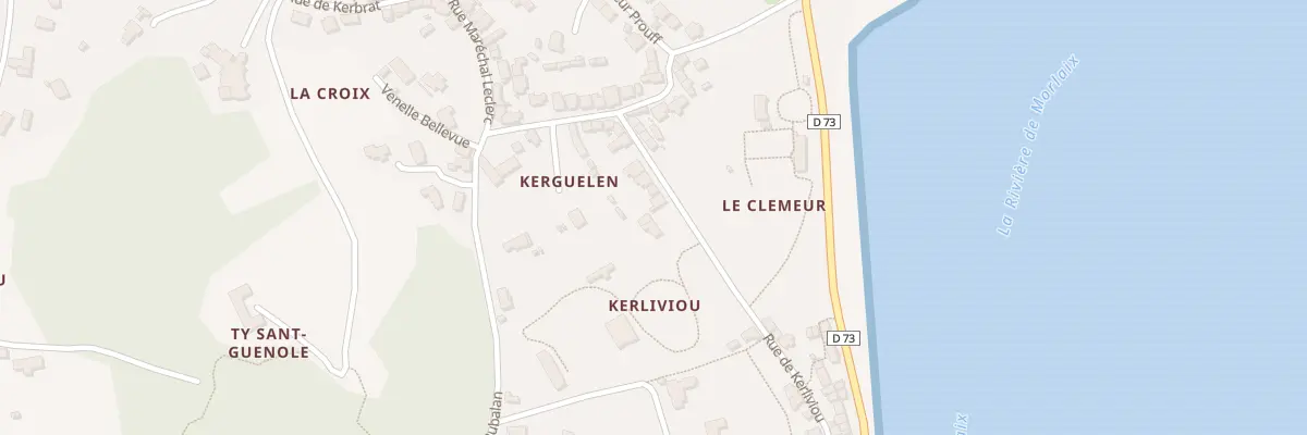 Plan du 13 Rue de Kerliviou à Locquénolé
