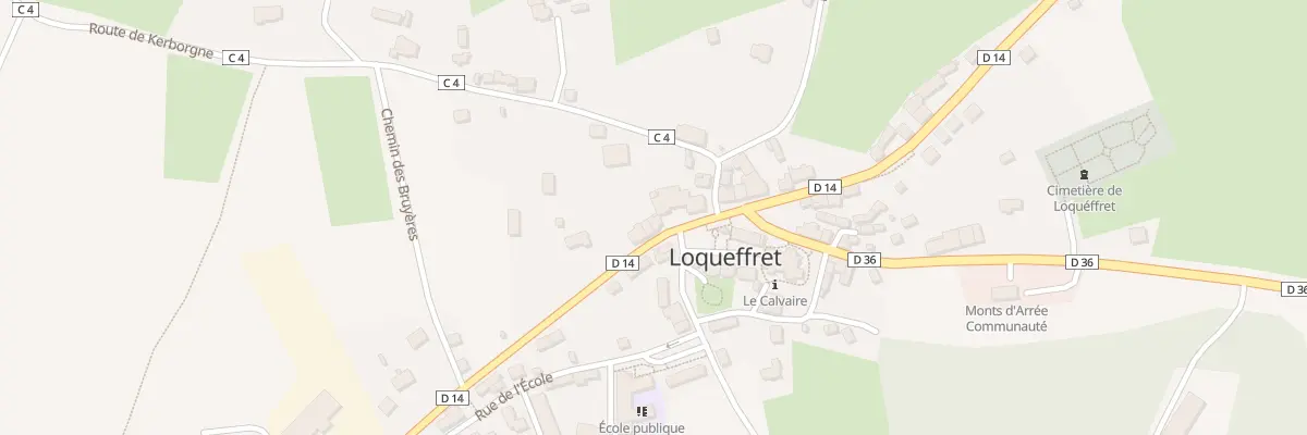 Plan du 4 Rte de Pleyben à Loqueffret