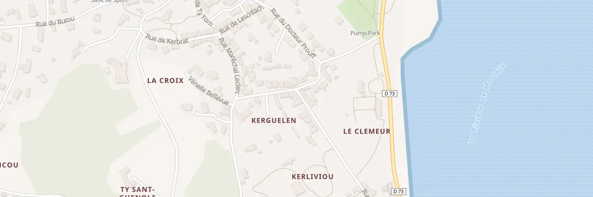 Plan du 1 Rue de Kerliviou à Locquénolé