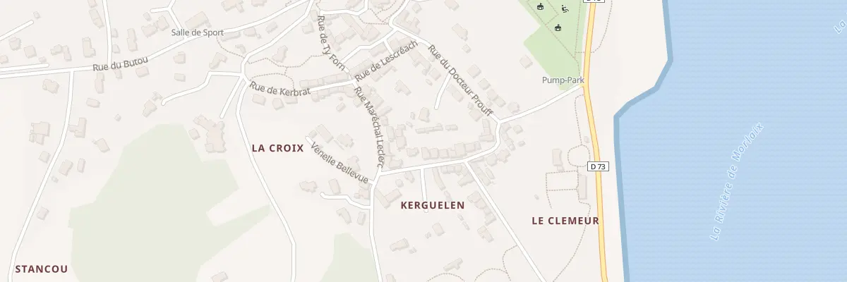 Plan du 9 Rue de Kerguélen à Locquénolé