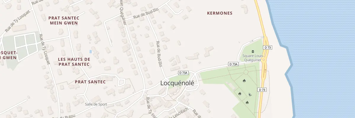 Plan du 1 Rue de Bod-ilio à Locquénolé