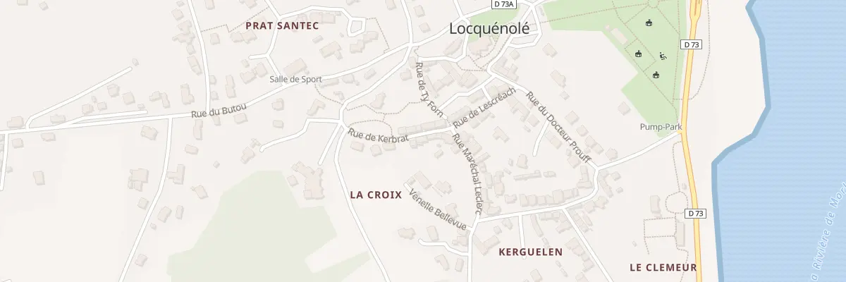 Plan du 8 Rue Kerbrat à Locquénolé