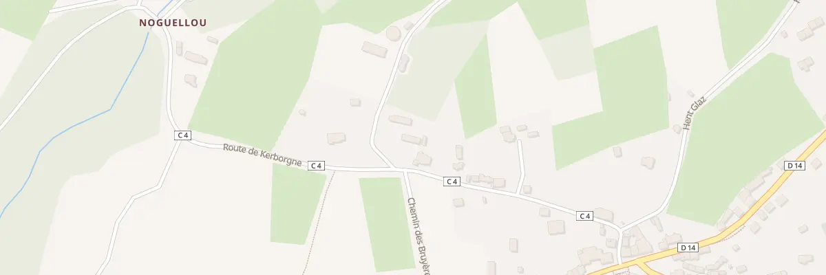 Plan du 2 Rte du Chateau d’Eau à Loqueffret