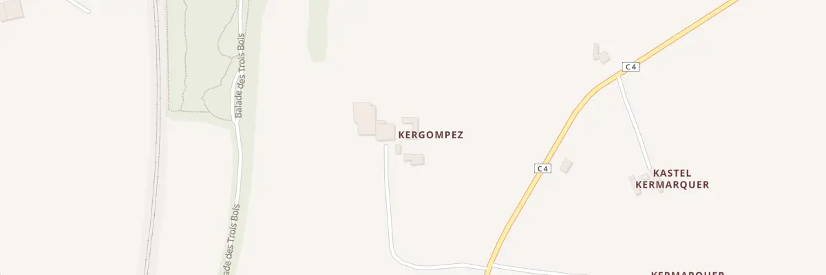Plan du 3 Kergompez à Pleyber-Christ