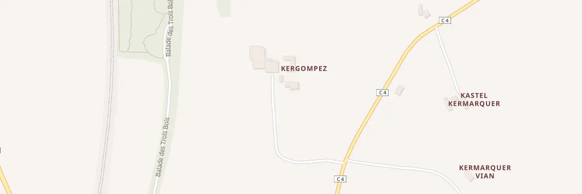 Plan du 1 Kergompez à Pleyber-Christ