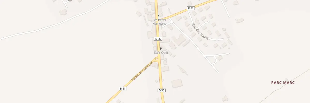 Plan du 25 Rue Yves Allain à Trégourez