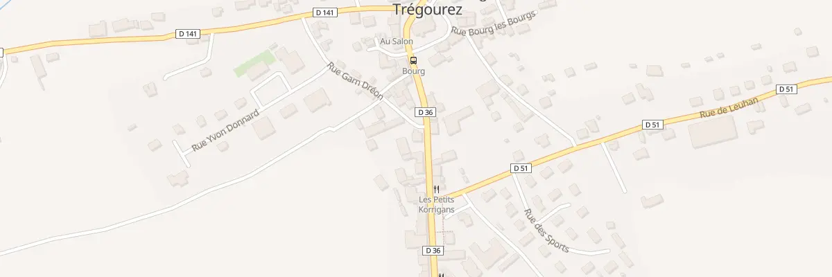 Plan du 9 Rue Yves Allain à Trégourez