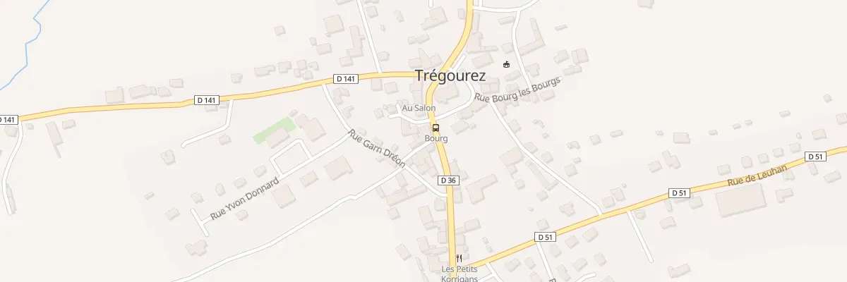 Plan du 1 Ven Garn Dreon à Trégourez
