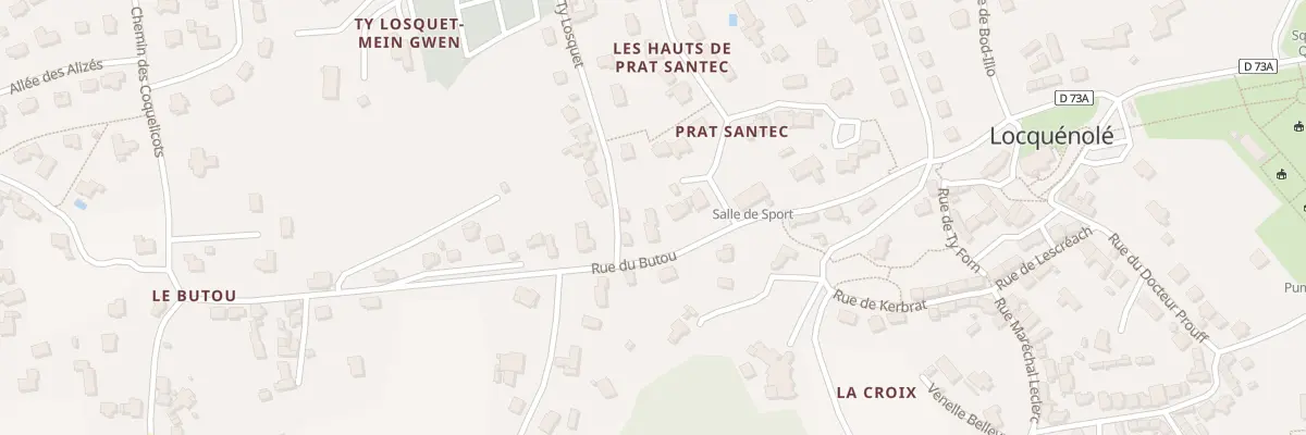 Plan du 6984B Rue du Butou à Locquénolé