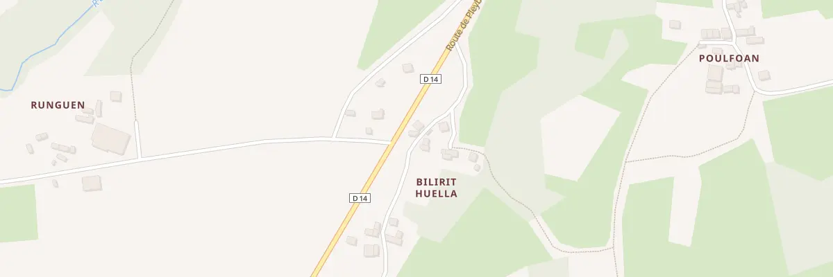 Plan du 8 Bilirit-Huella à Loqueffret