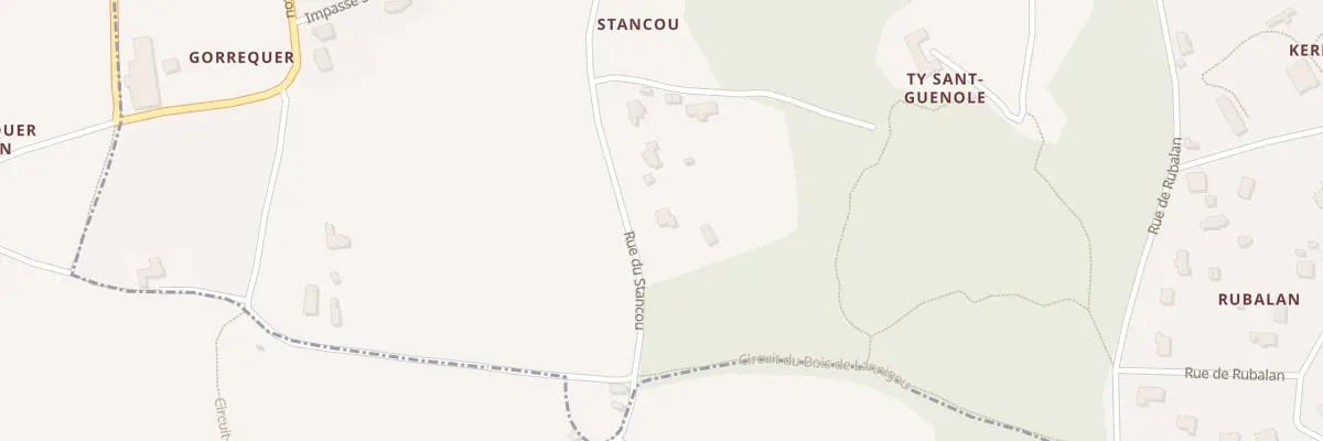 Plan du 20 Rue du Stancou à Locquénolé