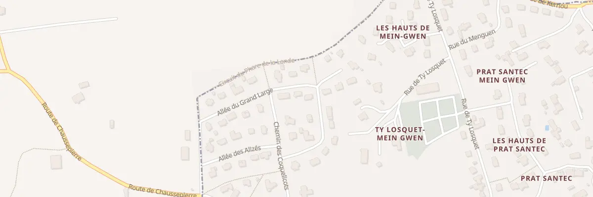 Plan du 10 All du Grand Large à Locquénolé