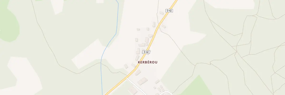Plan du 358 Kerberou à La Feuillée