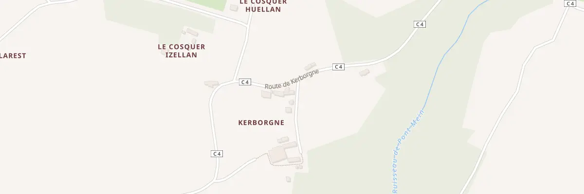 Plan du 64 Kerborgne à Loqueffret