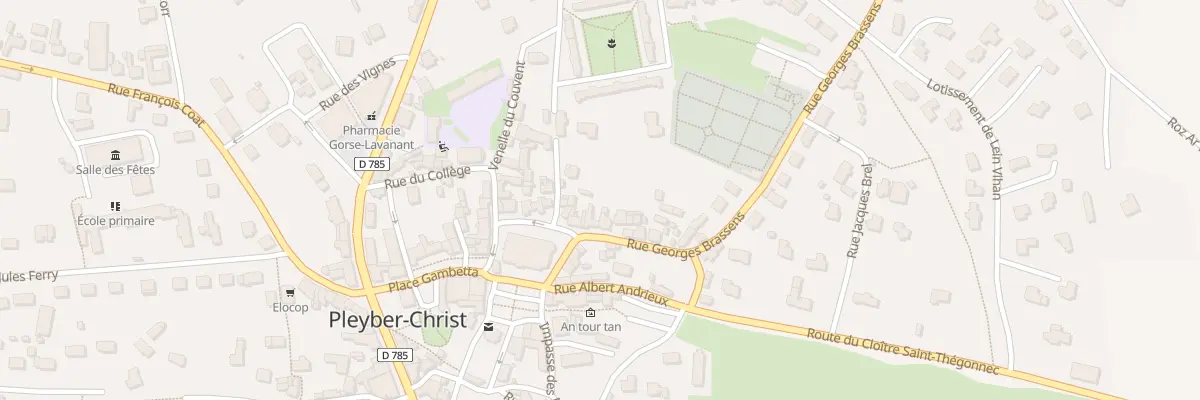 Plan du 1 Rue Georges Brassens à Pleyber-Christ