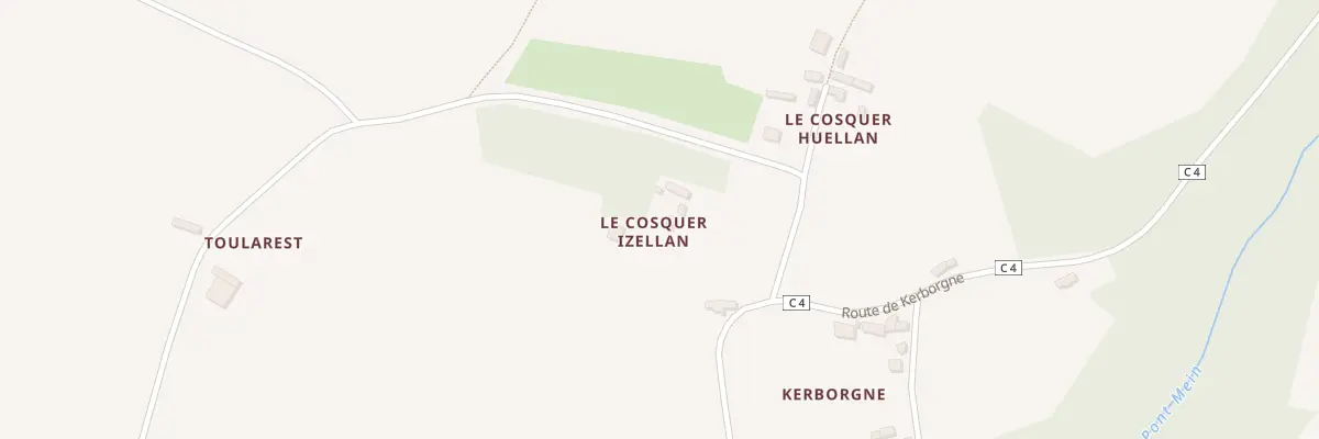 Plan du 58 Le Cosquer Izella à Loqueffret