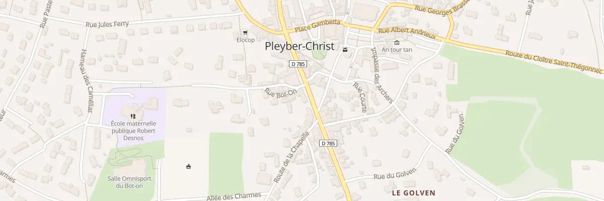 Plan du 90 Rue de la République à Pleyber-Christ
