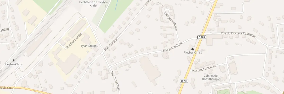 Plan du 7 Rue Joliot Curie à Pleyber-Christ