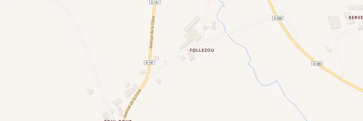 Plan du 269 Follezou à Trégourez