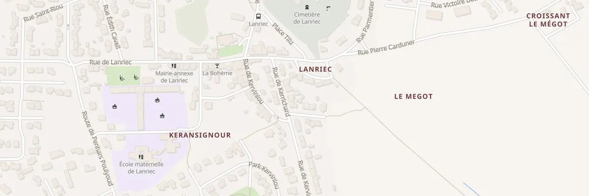 Plan du 8 Rue de Kerrichard à Concarneau