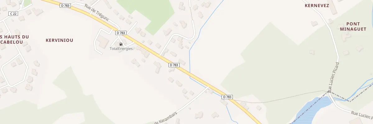 Plan du 206 Rue de Trégunc à Concarneau