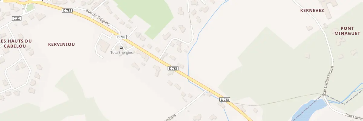 Plan du 204 Rue de Trégunc à Concarneau