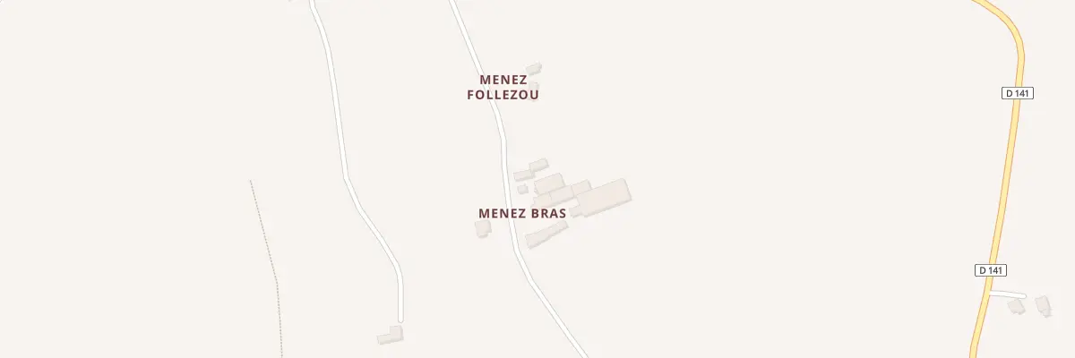 Plan du 1000 Menez Follezou à Trégourez