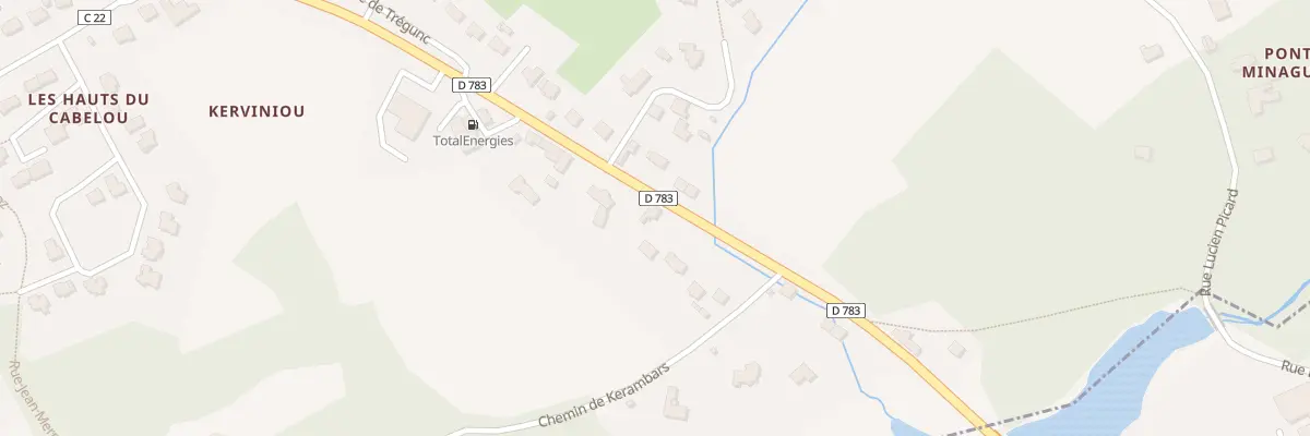 Plan du 219 Rue de Trégunc à Concarneau